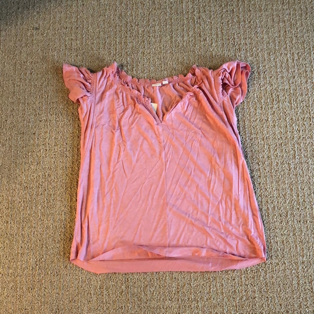 Pink flowy blouse